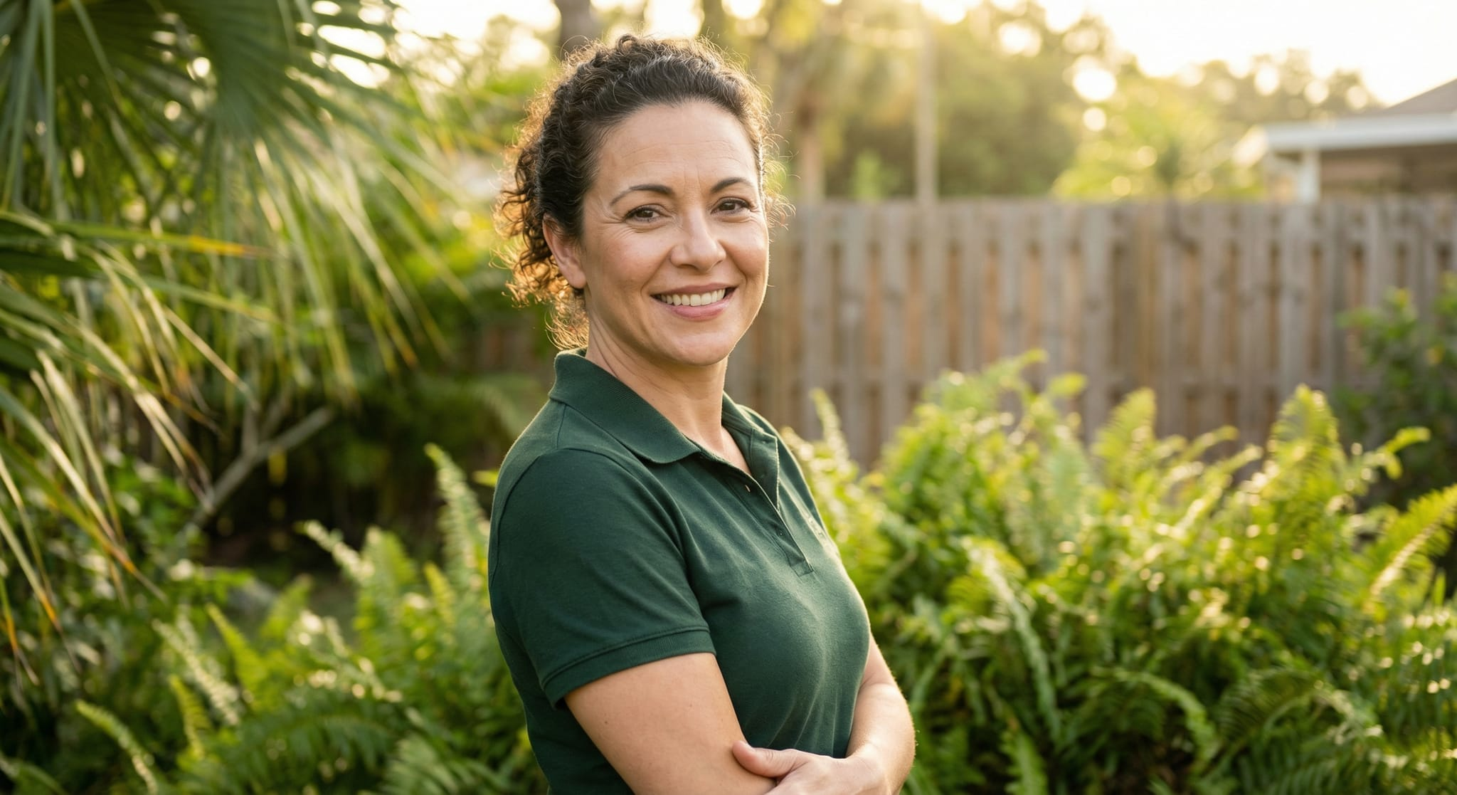 Professional landscaper at work in Largo, FL